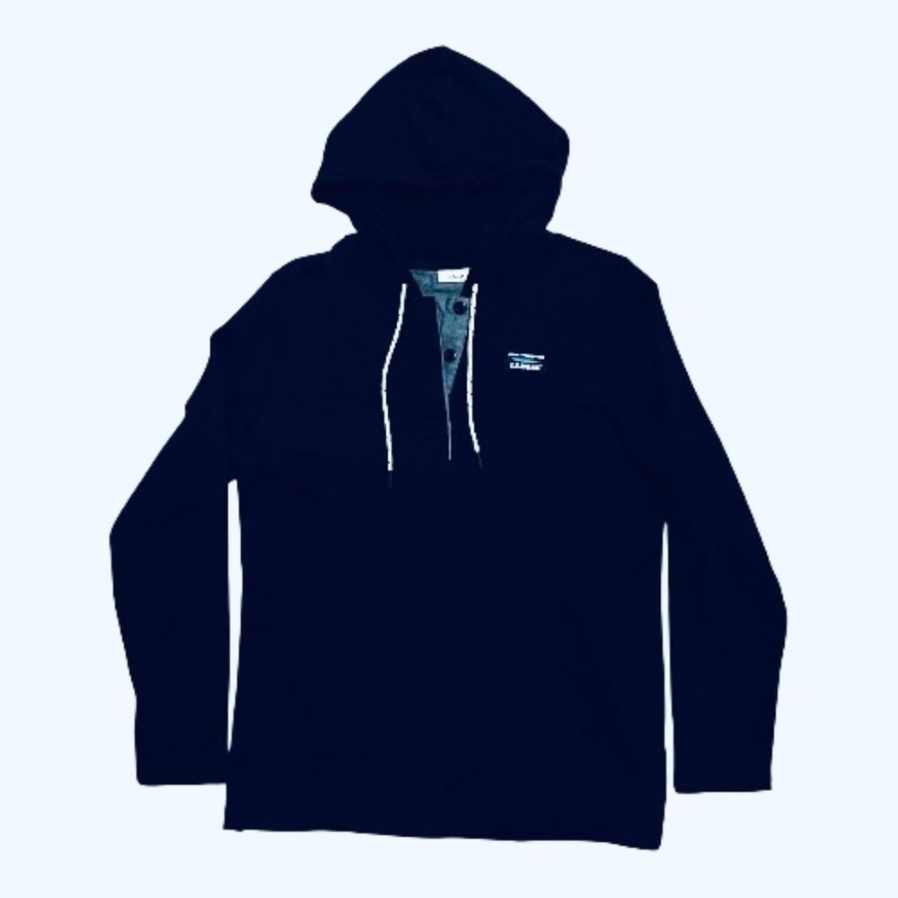 LL Bean Women's Dark Navy LIghtweight Pullover Hoodie Size M